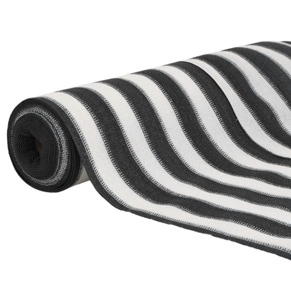 antracitszürke és fehér HDPE belátásgátló háló 1,5x25m 195 g/m²
