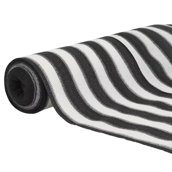 antracitszürke és fehér HDPE belátásgátló háló 1,5x50m 195 g/m²