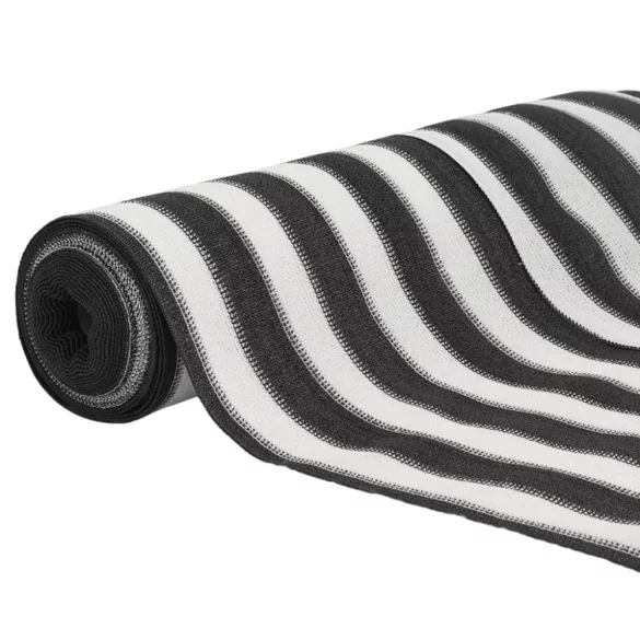 antracitszürke és fehér HDPE belátásgátló háló 1,8x50m 195 g/m²