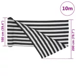 antracitszürke és fehér HDPE belátásgátló háló 2 x 10m 195 g/m²