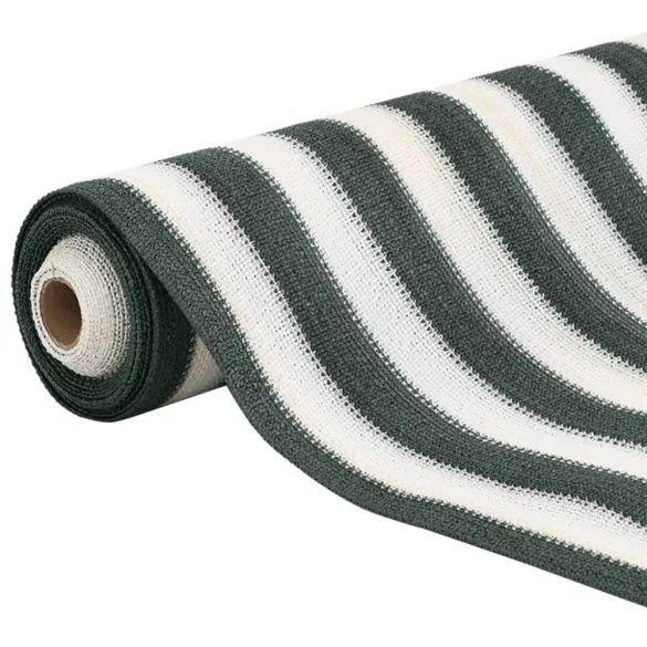 zöld és fehér HDPE belátásgátló háló 1,5 x 10 m 150 g/m²