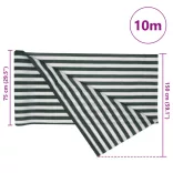 zöld és fehér HDPE belátásgátló háló 1,5 x 10 m 150 g/m²