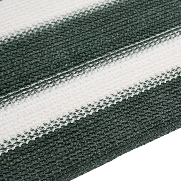 zöld és fehér HDPE belátásgátló háló 2 x 25 m 150 g/m²