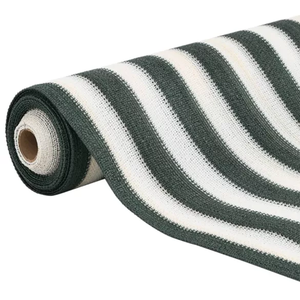 zöld és fehér HDPE belátásgátló háló 1,8 x 25 m 195 g/m²