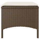 2 személyes barna polyrattan kerti kanapé asztallal/székkel