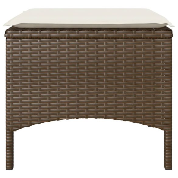 2 személyes barna polyrattan kerti kanapé asztallal/székkel