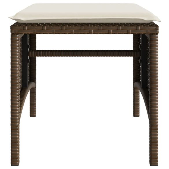 2 személyes barna polyrattan kerti kanapé asztallal/székkel