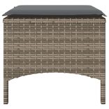 2 személyes szürke polyrattan kerti kanapé asztallal/székkel