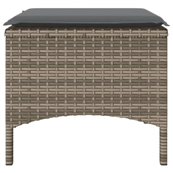 2 személyes szürke polyrattan kerti kanapé asztallal/székkel