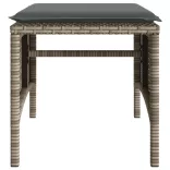 2 személyes szürke polyrattan kerti kanapé asztallal/székkel