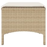 2 személyes bézs polyrattan kerti kanapé asztallal/székkel