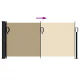 bézs behúzható oldalsó napellenző 100 x 300 cm