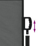 antracitszürke behúzható oldalsó napellenző 117 x 300 cm