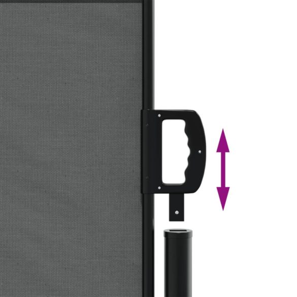 antracitszürke behúzható oldalsó napellenző 117 x 300 cm