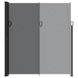 fekete behúzható oldalsó napellenző 220 x 300 cm