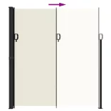 krémszínű behúzható oldalsó napellenző 220 x 300 cm