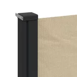 bézs behúzható oldalsó napellenző 100 x 500 cm
