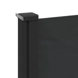 fekete behúzható oldalsó napellenző 120 x 500 cm
