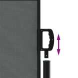 antracitszürke behúzható oldalsó napellenző 120 x 500 cm