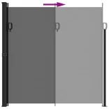 fekete behúzható oldalsó napellenző 200 x 500 cm