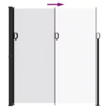 fehér behúzható oldalsó napellenző 220 x 500 cm