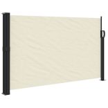 krémszínű behúzható oldalsó napellenző 120 x 600 cm