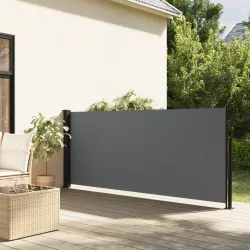   antracitszürke behúzható oldalsó napellenző 120 x 600 cm