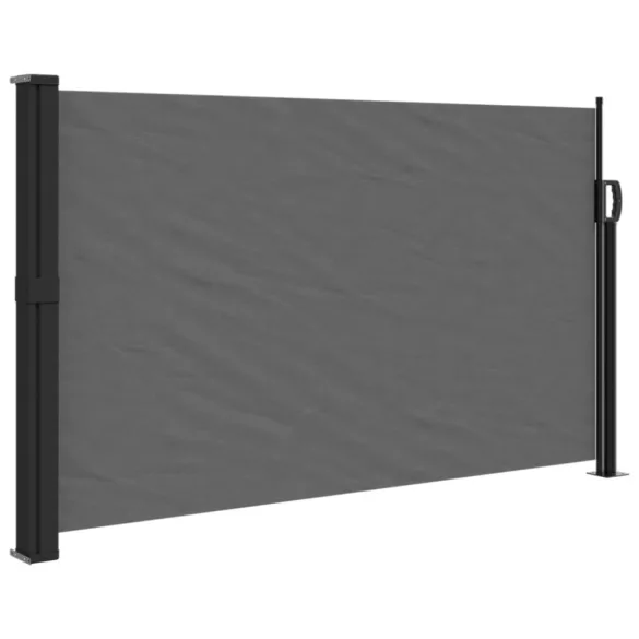 antracitszürke behúzható oldalsó napellenző 120 x 600 cm