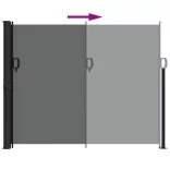 antracitszürke behúzható oldalsó napellenző 160 x 600 cm