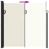 krémszínű behúzható oldalsó napellenző 200 x 600 cm