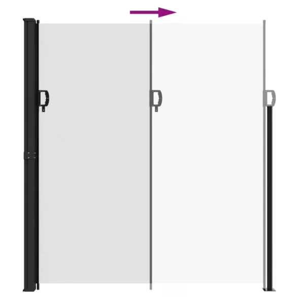 fehér behúzható oldalsó napellenző 220 x 600 cm