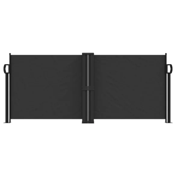 fekete behúzható oldalsó napellenző 100 x 600 cm