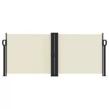 krémszínű behúzható oldalsó napellenző 100 x 600 cm