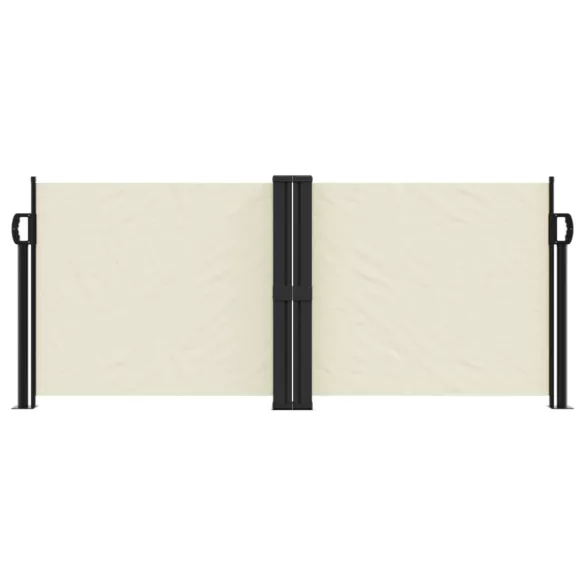 krémszínű behúzható oldalsó napellenző 100 x 600 cm