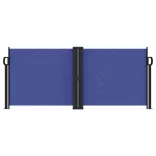 kék behúzható oldalsó napellenző 100 x 600 cm