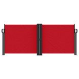 piros behúzható oldalsó napellenző 100 x 600 cm
