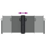 antracitszürke behúzható oldalsó napellenző 100 x 600 cm