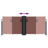 barna behúzható oldalsó napellenző 100 x 600 cm