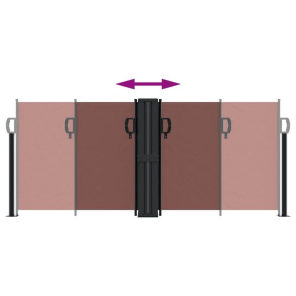 barna behúzható oldalsó napellenző 100 x 600 cm