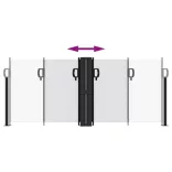 fehér behúzható oldalsó napellenző 100 x 600 cm