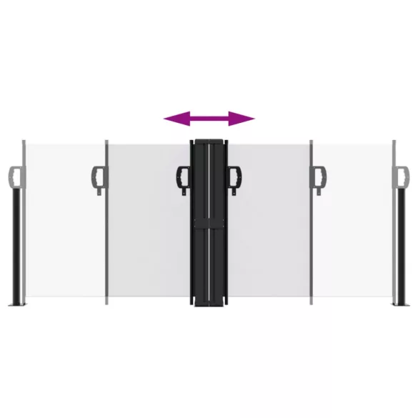 fehér behúzható oldalsó napellenző 100 x 600 cm