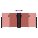 terrakotta behúzható oldalsó napellenző 100 x 600 cm