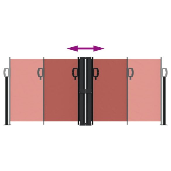 terrakotta behúzható oldalsó napellenző 100 x 600 cm