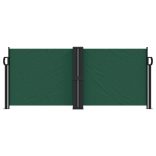 sötétzöld behúzható oldalsó napellenző 100 x 600 cm