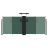 sötétzöld behúzható oldalsó napellenző 100 x 600 cm