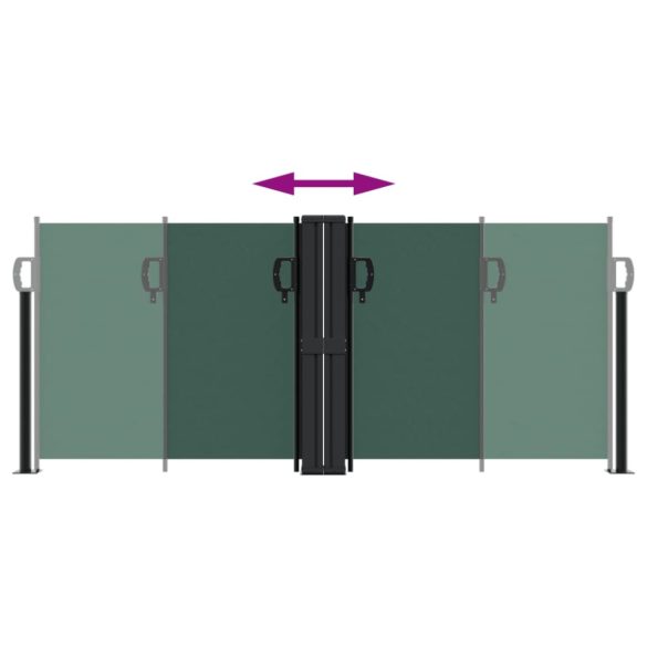 sötétzöld behúzható oldalsó napellenző 100 x 600 cm