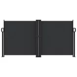 fekete behúzható oldalsó napellenző 120 x 600 cm