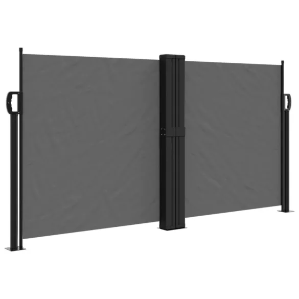 antracitszürke behúzható oldalsó napellenző 120 x 600 cm