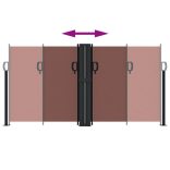 barna behúzható oldalsó napellenző 120 x 600 cm