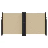 bézs behúzható oldalsó napellenző 120 x 600 cm